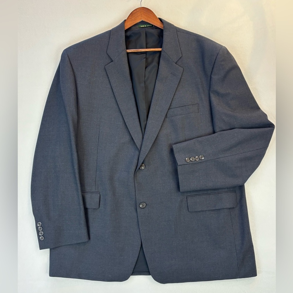 RALPH‎ RALPH LAUREN Grey Wool Sport Coat Blazer 50R Jacket Vintage Business